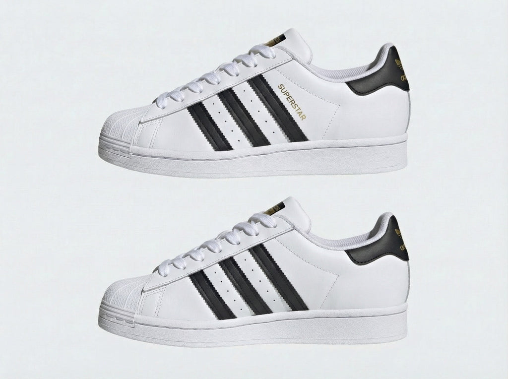 Adidas super star white & black